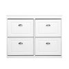 Shoe Rack Cabinet 24 Pairs 4-tier White Paul