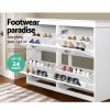 Shoe Rack Cabinet 24 Pairs 4-tier White Paul