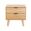 Bedside Table Drawers Nightstand Side End Table Storage Cabinet Pine MAJD