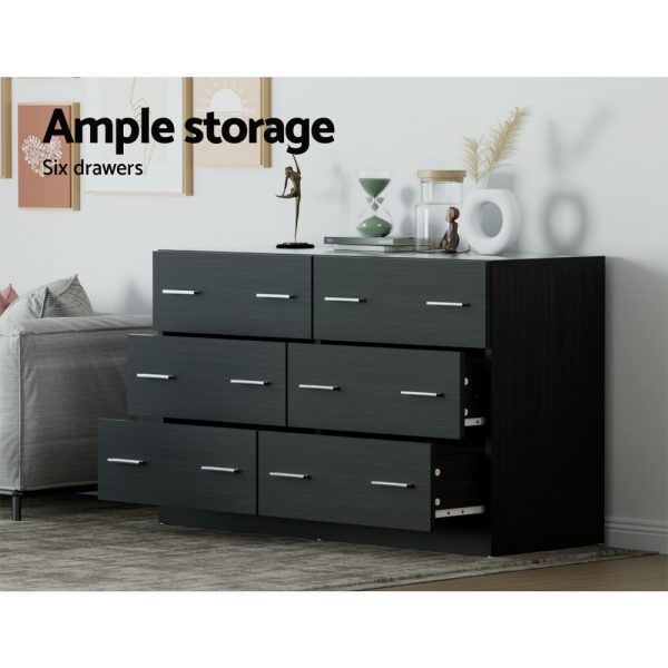 6 Chest of Drawers – VEDA Black