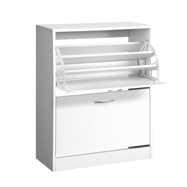 Door Shoe Cabinet – White