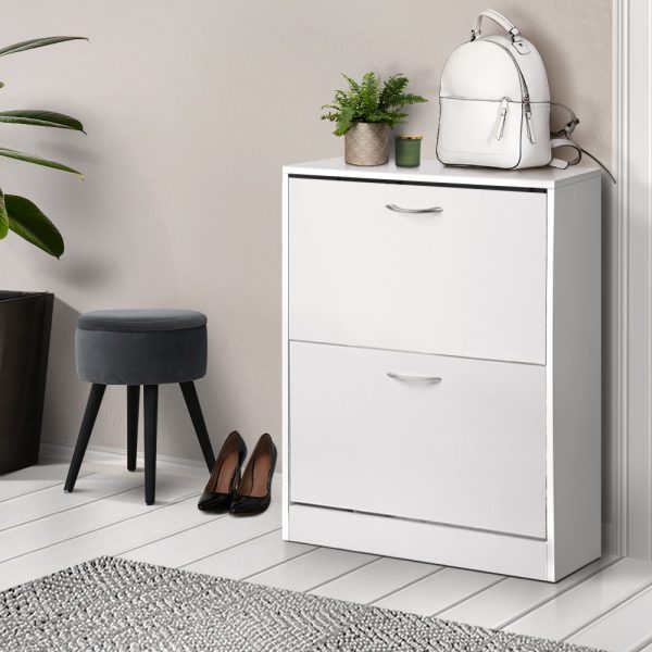 Door Shoe Cabinet – White – 63x29x84 cm