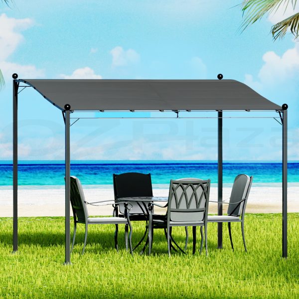 Gazebo Marquee 3m Outdoor Event Wedding Tent Camping Party Shade Iron Art Canopy Grey