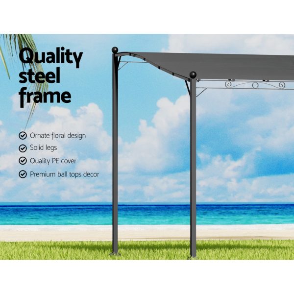 Gazebo Marquee 3m Outdoor Event Wedding Tent Camping Party Shade Iron Art Canopy Grey