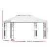 Gazebo 4x3m Marquee Outdoor Wedding Party Event Tent Home Iron Art Shade White