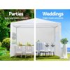 Gazebo 3x3m Marquee Wedding Party Tent Outdoor Camping Side Wall Canopy Window Panel White