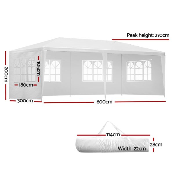 Gazebo 3×6 Outdoor Marquee Side Wall Party Wedding Tent Camping