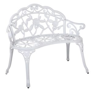 Victorian Garden Bench – White