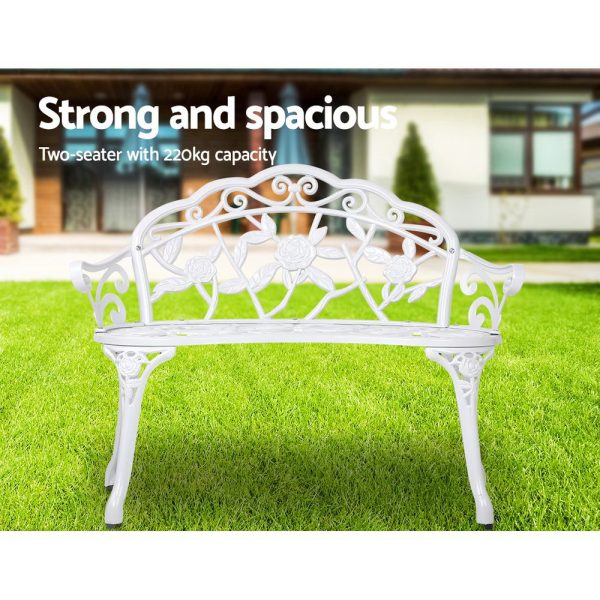 Victorian Garden Bench – White