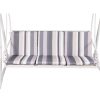 Outdoor Swing Chair Garden Bench Furniture Canopy 3 Seater White Grey