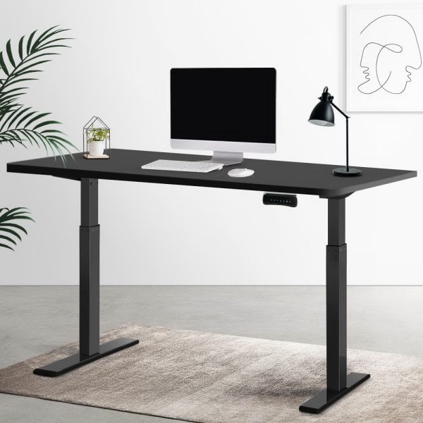 Standing Desk Electric Height Adjustable Sit Stand Desks – 120×60 cm, Black