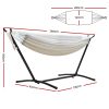 Hammock Bed Camping Chair Outdoor Lounge Single Cotton with Stand