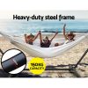 Hammock Bed Camping Chair Outdoor Lounge Single Cotton with Stand