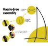 Hammock Chair Swing Bed Relax Rope Portable Outdoor Hanging Indoor 124CM – Cream, With X Shap Stand