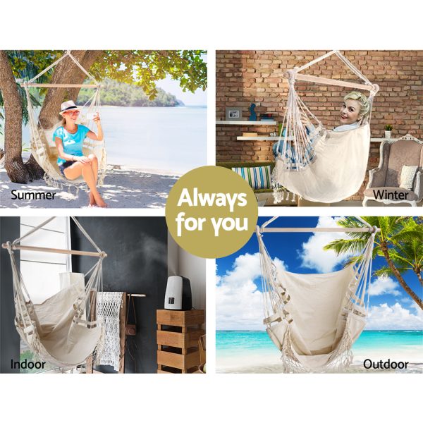 Hammock Swing Chair – Cream, Without Stand