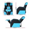 Kids Recliner Chair PU Leather Gaming Sofa Lounge Couch Children Armchair – Black and Blue