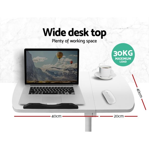 Laptop Table Desk Adjustable Stand – White