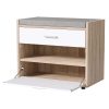 Shoe Rack Bench Shoe Cabinet 8 Pairs White Niva