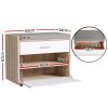 Shoe Rack Bench Shoe Cabinet 8 Pairs White Niva