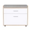 Shoe Rack Bench Shoe Cabinet 8 Pairs White Niva