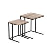 Nesting Coffee Table Sef of 2 Walnut Brok