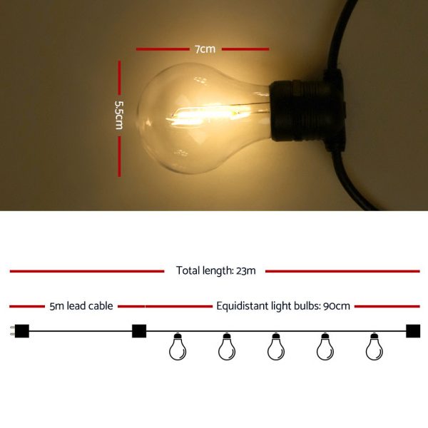 Jingle Jollys LED Festoon String Lights Bulbs Kits Wedding Party Christmas