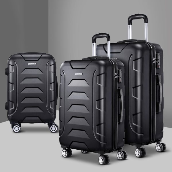 Luggage Travel Sets Suitcase Trolley TSA Lock Bonus