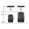 Luggage Trolley Set Travel Suitcase Hard Case Carry On Bag