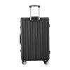 28″ Luggage Trolley Travel Suitcase Set TSA Hard Case Lightweight Aluminum Black