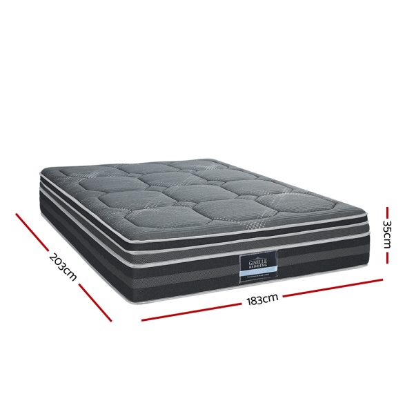 Batesville 35CM Mattress Bed 7 Zone Dual Euro Top Pocket Spring Medium Firm