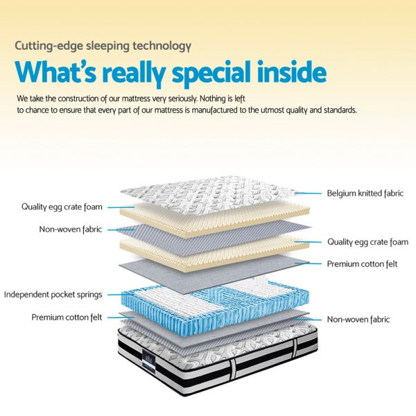 Barton Bedding Rumba Tight Top Pocket Spring Mattress 24cm Thick – SINGLE