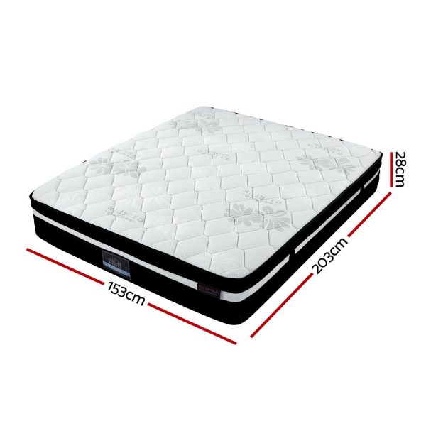 Baton Bed Mattress Size Extra Firm 7 Zone Pocket Spring Foam 28cm