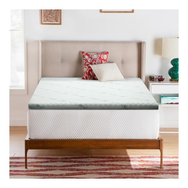 Bedding Cool Gel Memory Foam Mattress Topper w/Bamboo Cover 8cm – SINGLE