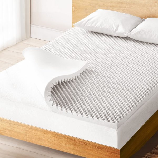 Bedding Mattress Topper Egg Crate Foam Toppers Bed Protector Underlay – DOUBLE