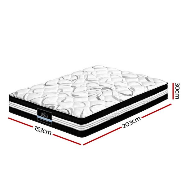 Bastrop Bedding Mykonos Euro Top Pocket Spring Mattress 30cm Thick – QUEEN