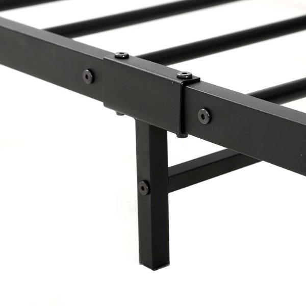 Apache Metal Bed Frame Mattress Base Platform Foundation Black Dane – KING SINGLE