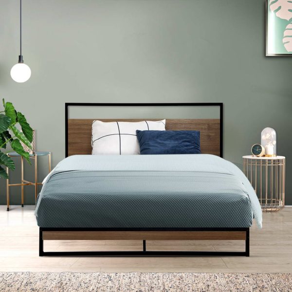 Apache Metal Bed Frame Mattress Base Platform Foundation Black Dane – KING SINGLE