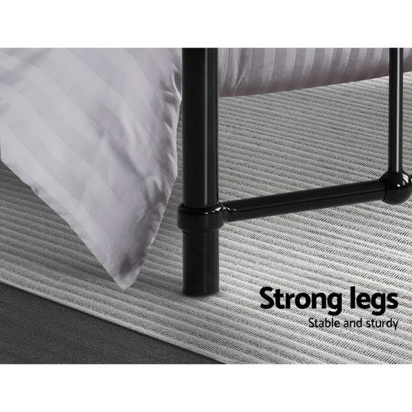 Adel LEO Metal Bed Frame – SINGLE, Black