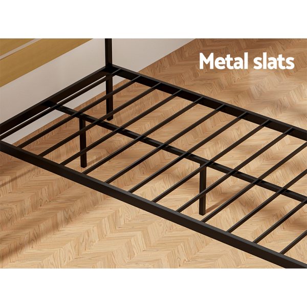 Bed Frame King Single Size Metal Base Mattress Platform Foundation PAULA