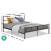 Manna Metal Bed Frame Platform Foundation Mattress Base SOL Black – DOUBLE