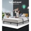 Metal Bed Frame Mattress Base Platform Wooden Black TED – DOUBLE