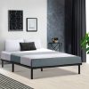 Metal Bed Frame Mattress Base Platform Wooden Black TED – DOUBLE