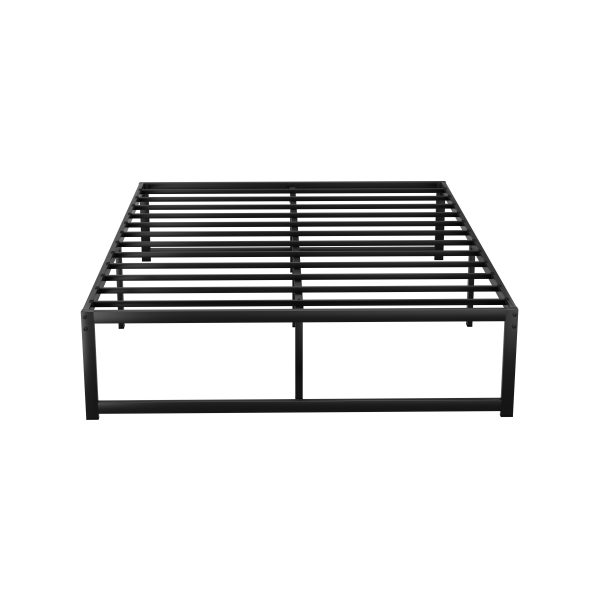 Bed Frame Metal Platform Bed Base Mattress Black TINO – DOUBLE