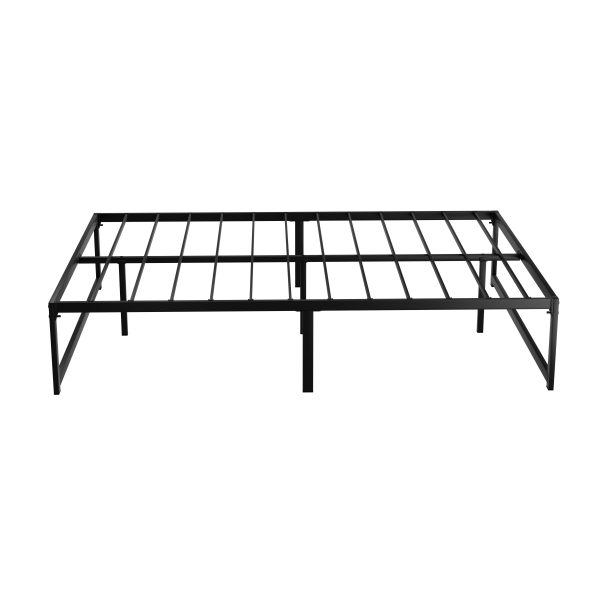 Bed Frame Metal Platform Bed Base Mattress Black TINO – DOUBLE