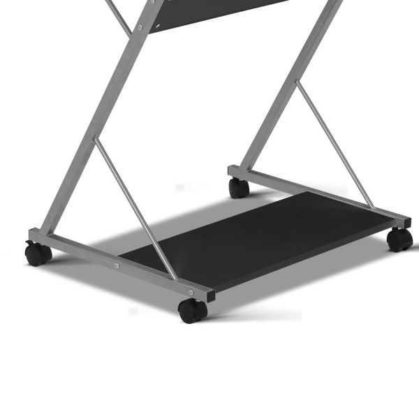 Metal Pull Out Table Desk – Black