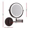 Extendable Makeup Mirror 10X Magnifying Double-Sided Bathroom Mirror – Brown