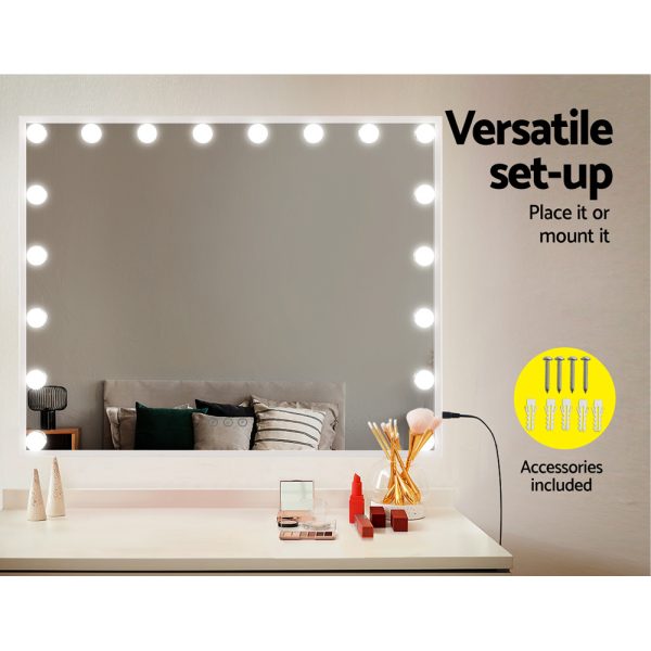 Makeup Mirror with Light LED Hollywood Vanity Dimmable Wall Mirrors – With Frame