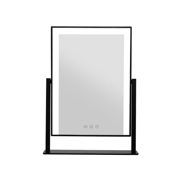 LED Makeup Mirror Hollywood Standing Mirror Tabletop Vanity – Black