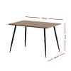 Dining Table 4 Seater Kitchen Cafe Wooden Table Rectangular 120CM