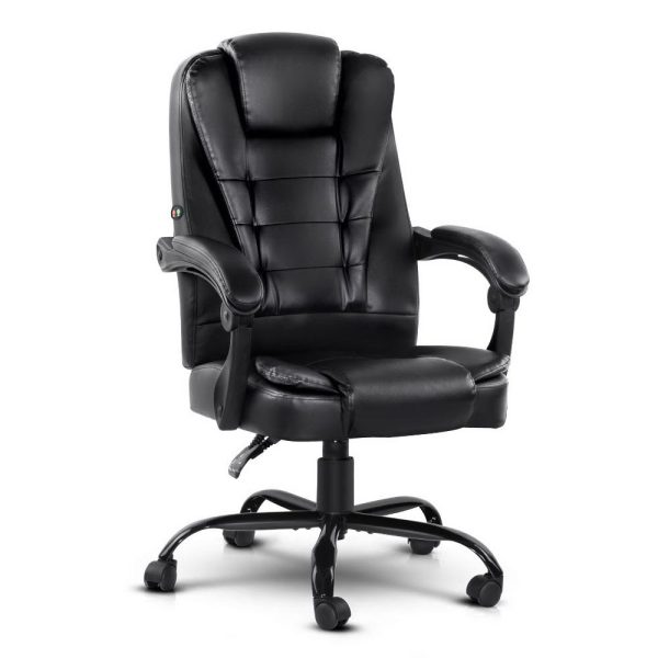 Electric Massage Office Chairs PU Leather Recliner Computer Gaming Seat